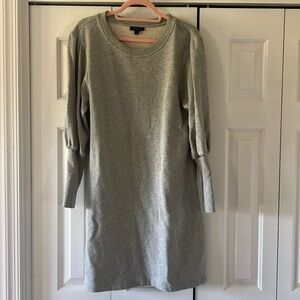 EUC J. Crew cotton terry puff-sleeve sweatshirt dress